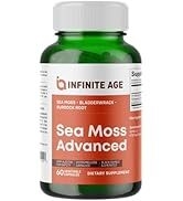 INFINITE AGE: 1250mg Sea Moss Advanced Superfood - High-Potency, Vegan, Made in The USA - Irish S...