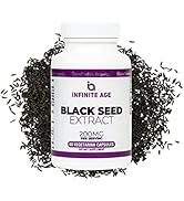 INFINITE AGE Dry Organic Black Seed Oil Extract Capsules - Nigella Sativa Seed Extract Immune Boo...