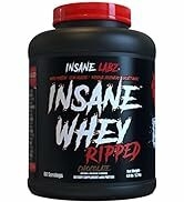 Insane Labz Insane Whey Ripped, Lean Muscle Building Protein with L-Carnitine and CLA Oil Powder,...
