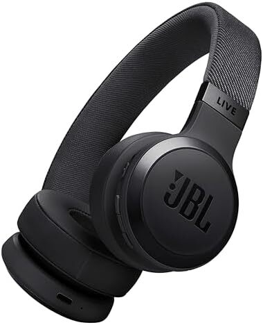 JBL LIVE 670NC Wireless On-Ear Headphones with True Adaptive Noise Cancelling, Black, Large, JBLLIVE670NCBLK