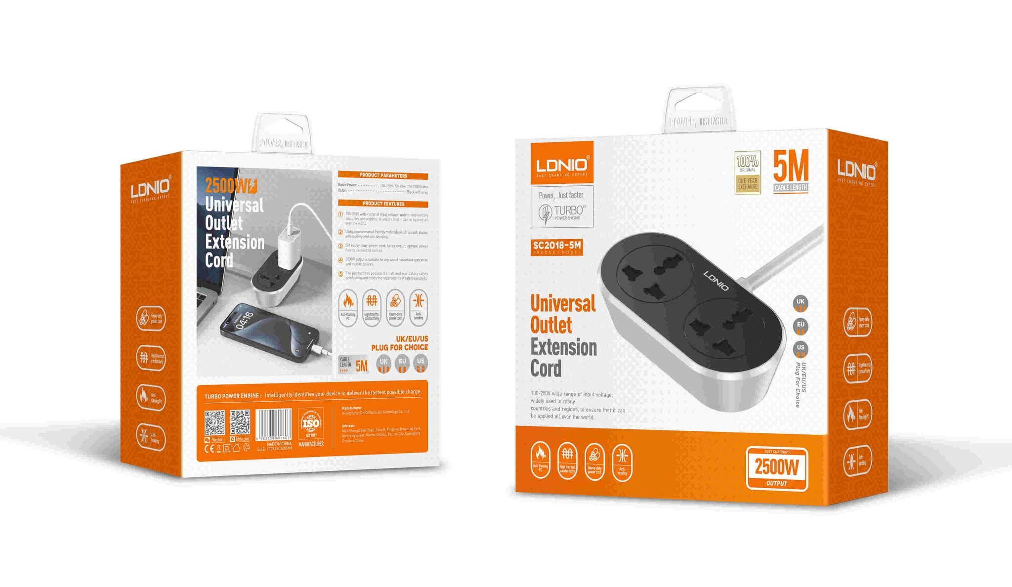 1 AC Outlet Universal Extension Power Socket SC1017