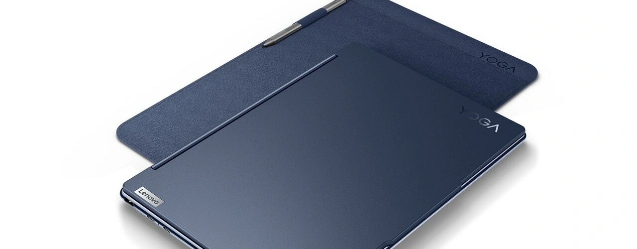 Yoga 9i 2-in-1 Gen 9 (14” Intel) in Cosmic Blue with color-matched folio cover