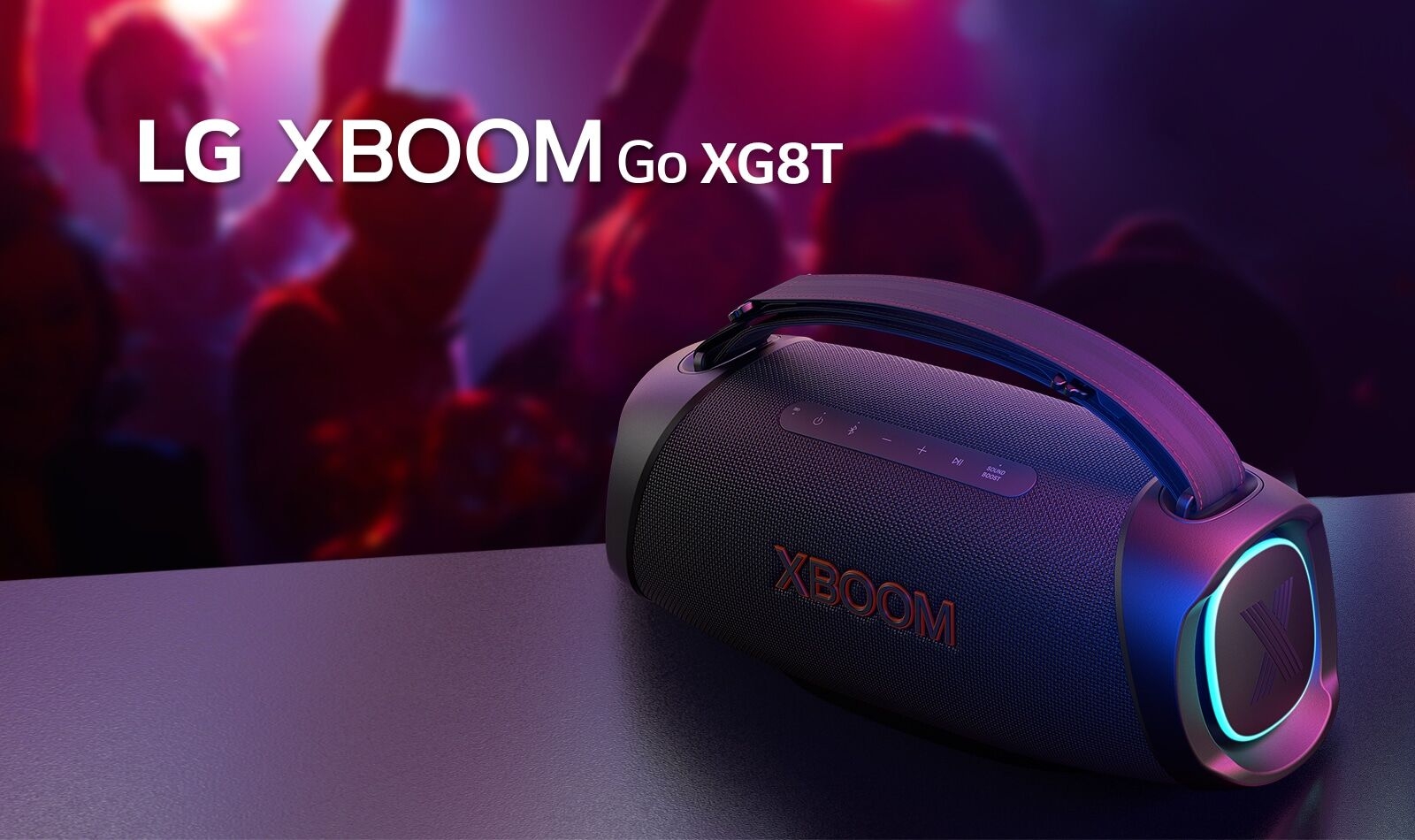 LG XBOOM Go XG8T Speaker | 120W | 8 inch woofer | Sound Boost | Light  Studio | IP67 | LG Africa
