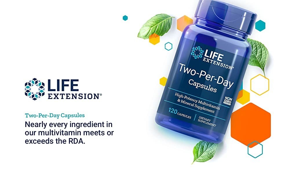 Life Extension Two Per Day High Potency Multivitamin & Mineral 120 Caps