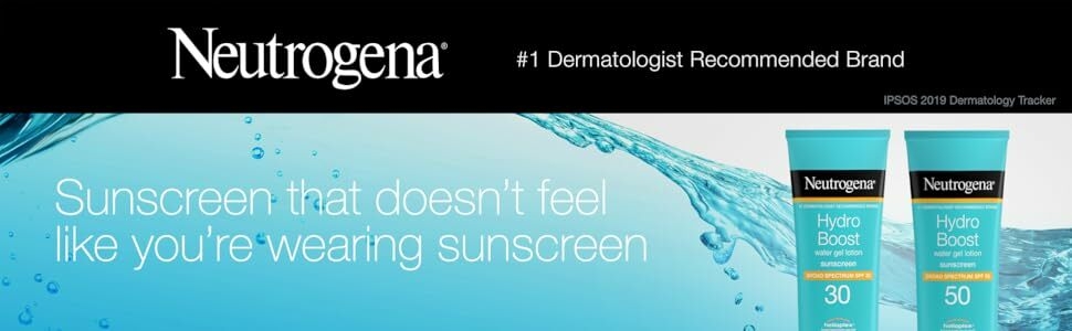 Neutrogena Hydro Boost Water Gel Sunscreen Lotion doesn't feel like you're wearing sunscreen