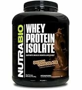 NutraBio Whey Protein Isolate Supplement – 25g of Protein Per Scoop with Complete Amino Acid Prof...