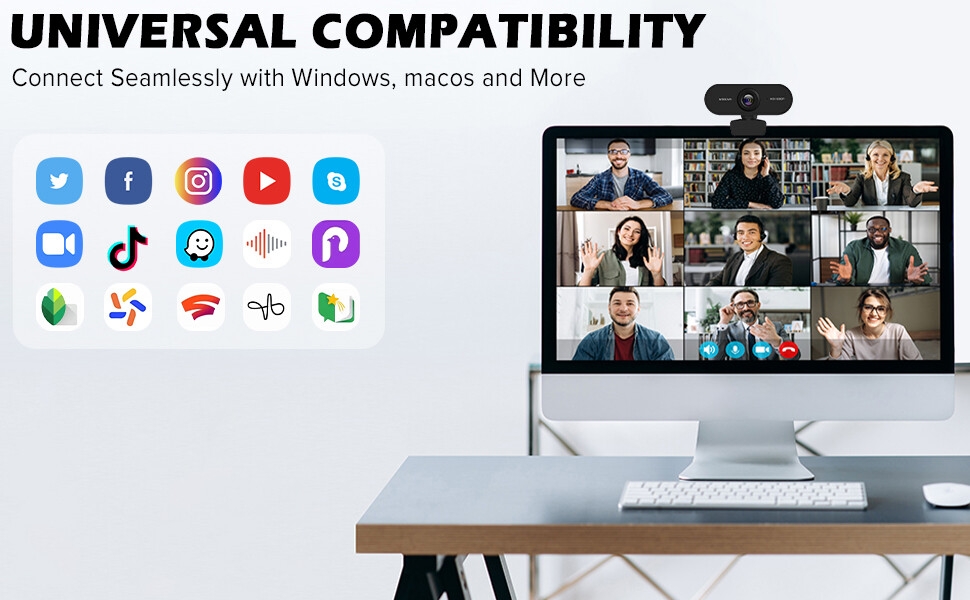 1080P Webcam with Microphone