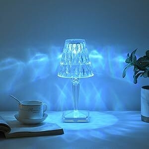 Rechargeable Cordless Table Lamp Romantic Touch Stepless Dimmable Nightstand Night Light Party Bar