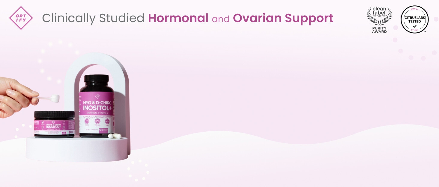 Optify Myo and D-Chiro Inositol Supplement, myo-inositol, inositol vitamins, hormonal and ovarian