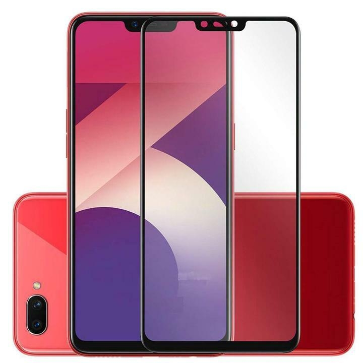 Oppo a3s Tempered Glass Screen Protector 6D/9D/11D - Black | Daraz.com.bd