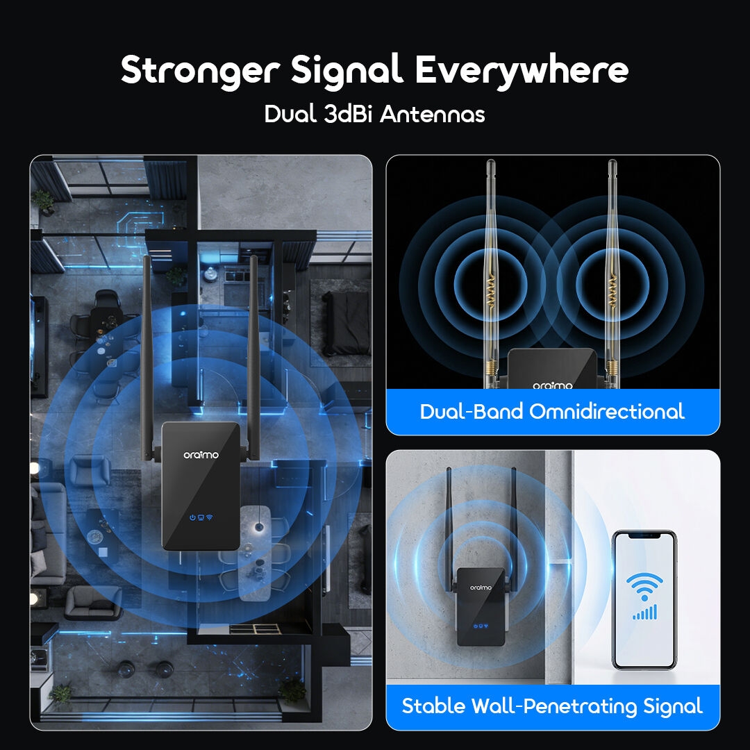 oraimo Repeater SpeedLink OSH-014A 3 Dual 3dBi Antennas