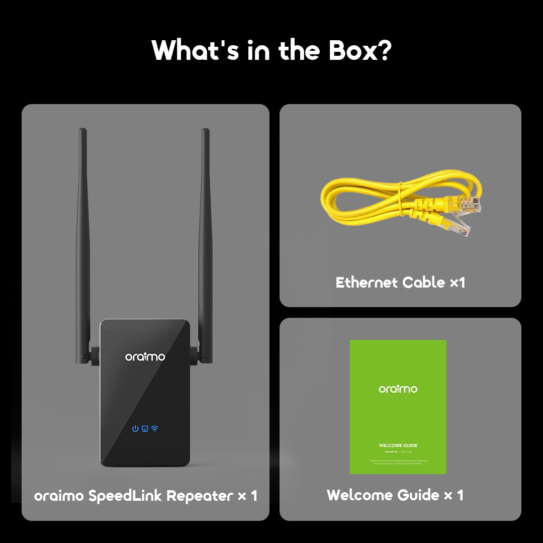 oraimo Repeater SpeedLink OSH-014A 6 What's in the Box