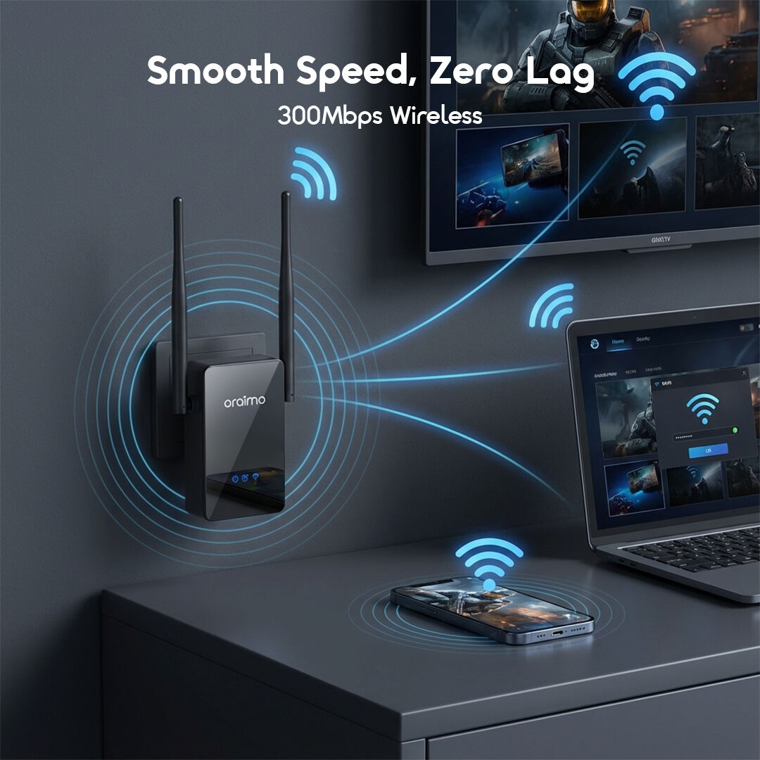 oraimo Repeater SpeedLink OSH-014A 4 300Mbps Wireless