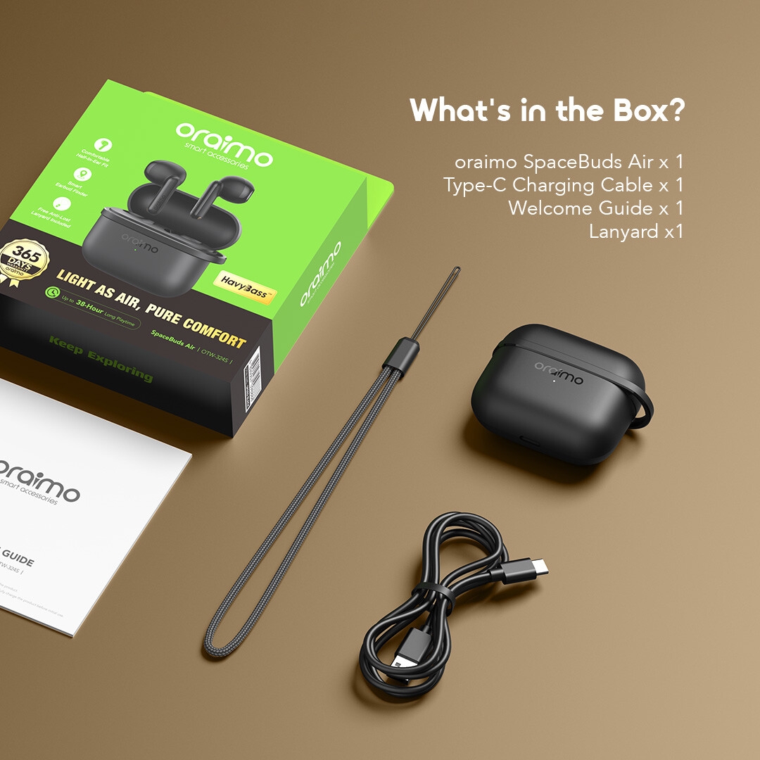 Oraimo True Wireless Earbuds SpaceBuds Air OTW 324S 11 Include