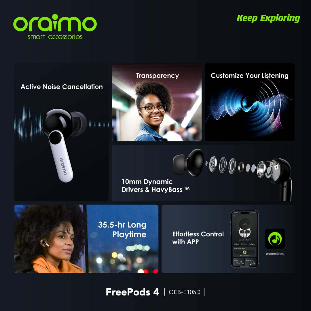 Oraimo Freepods 3 BLACK – Welcome To i-Specs Mobile