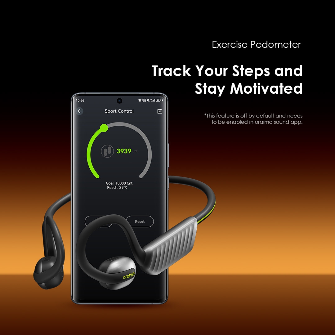 Open-Ear Headphones OpenCriclet 2 OPN-672 pedometer