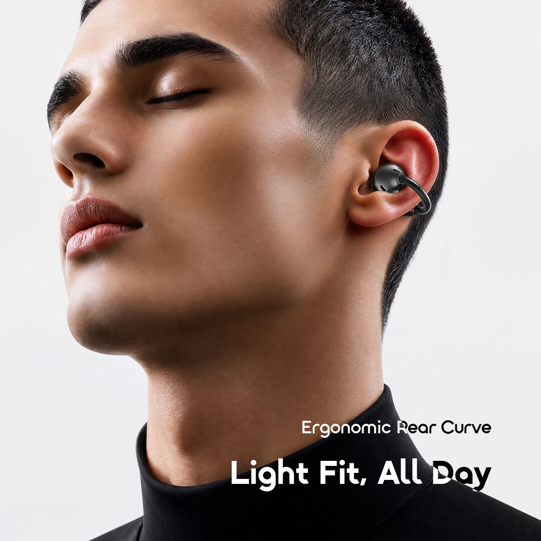 oraimo opensnap air open-ear true wireless earbuds africa OPN-371 04 light fit all day ergonomic rear curve