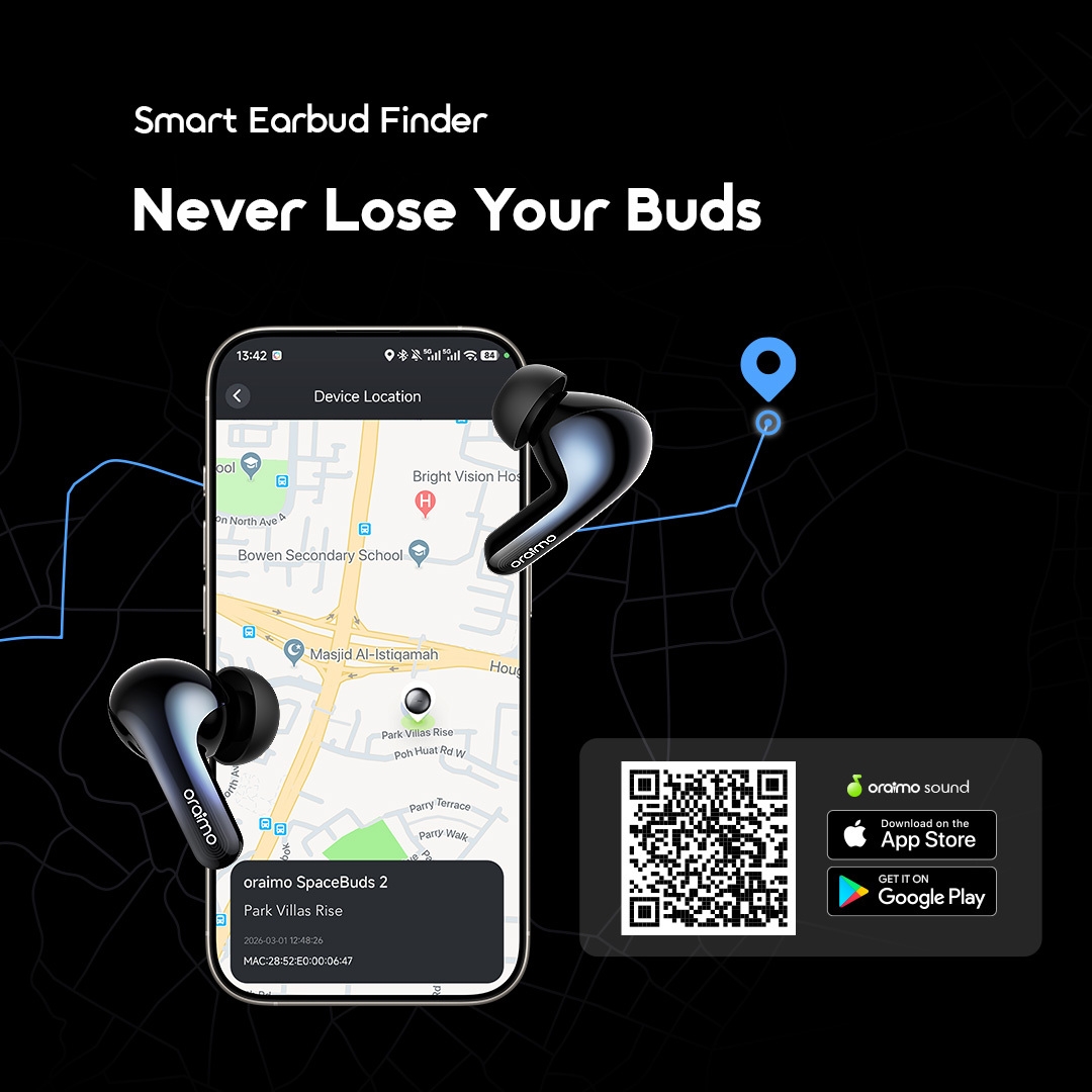 oraimo True Wireless Earbuds SpaceBuds2 OTW 631 12 Finder A