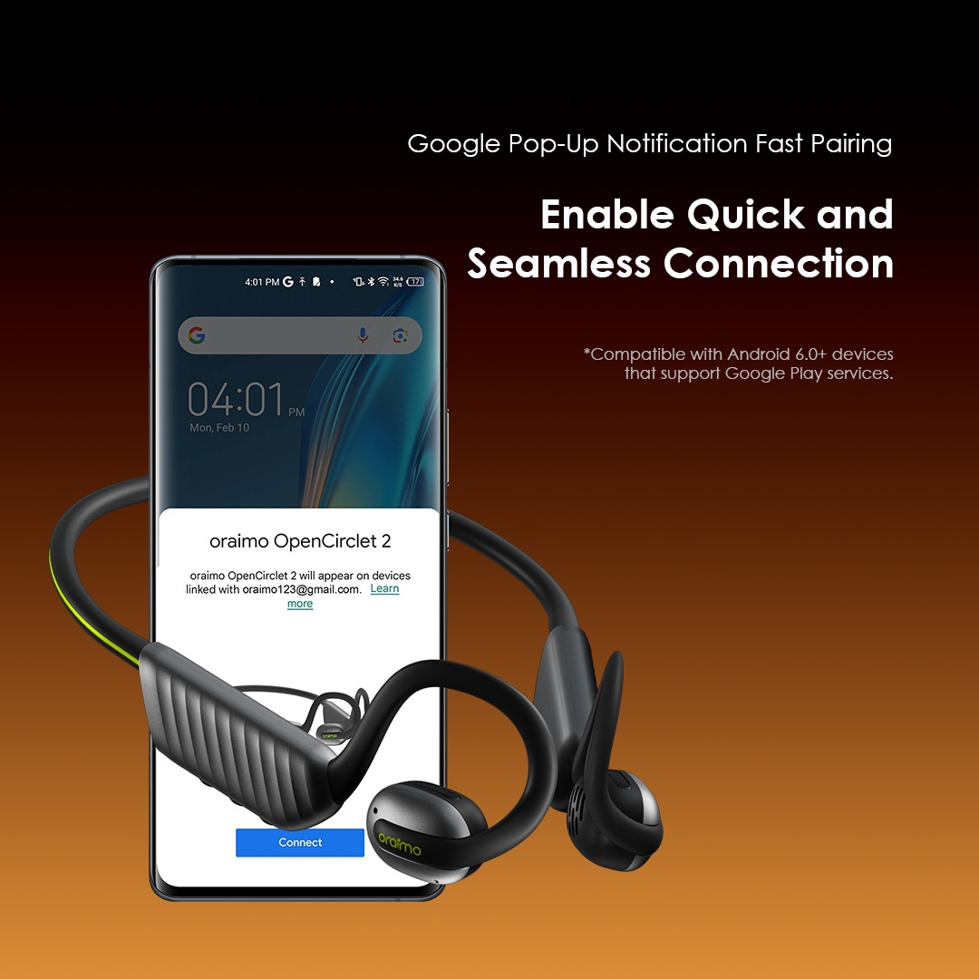 Open-Ear Headphones OpenCriclet 2 OPN-672 google pop-up notification
