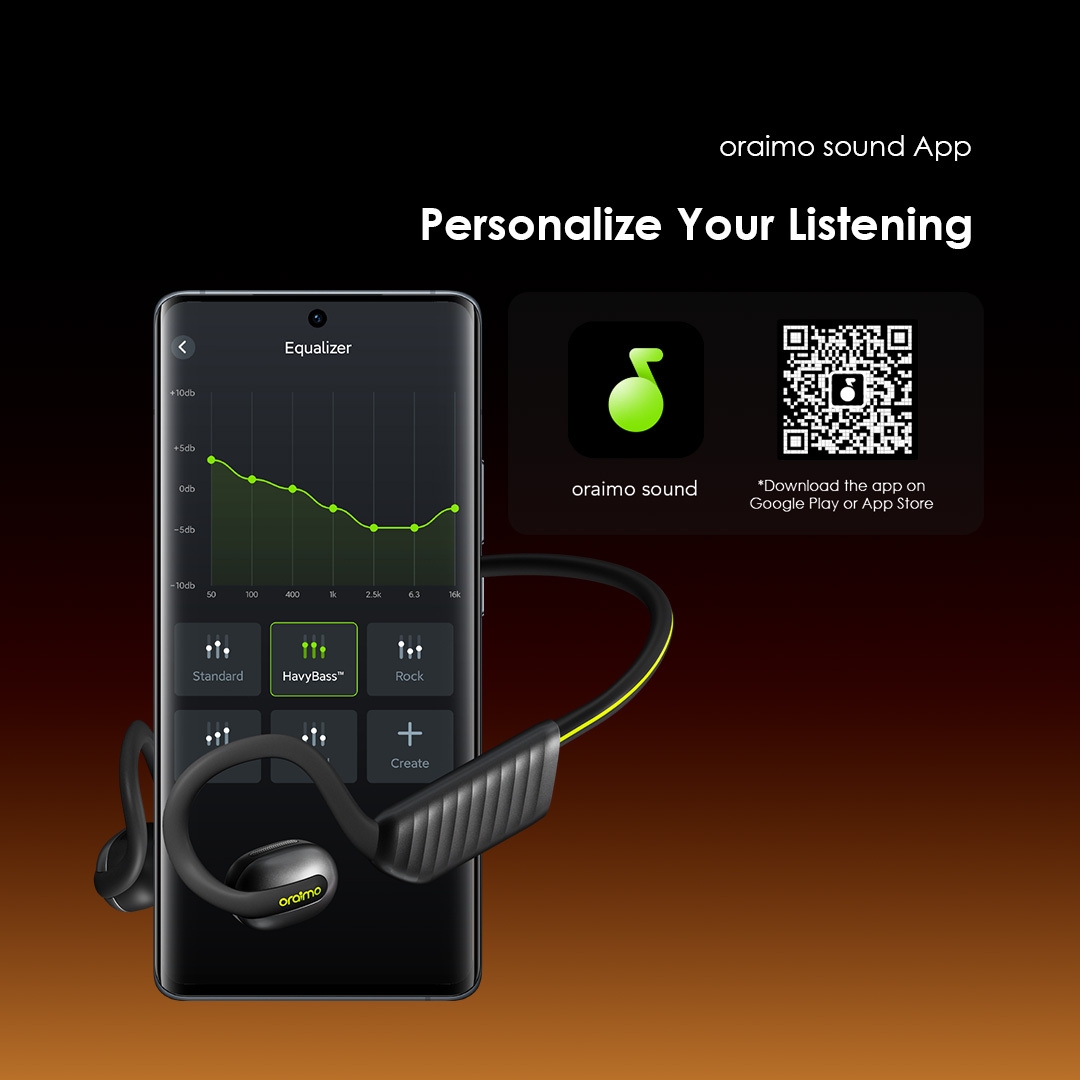 Open-Ear Headphones OpenCriclet 2 OPN-672 oraimo Sound app