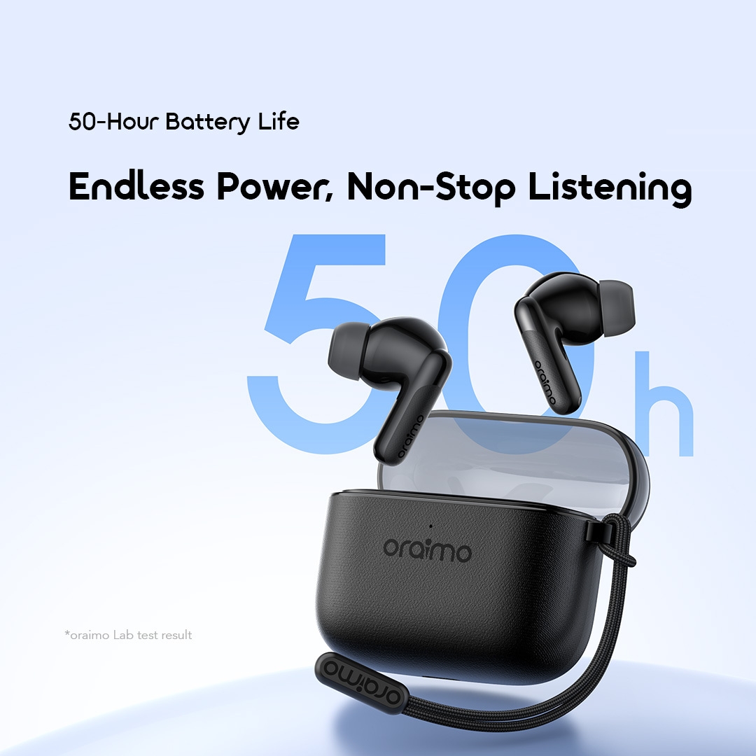 oraimo True Wireless Earbuds SpaceBuds Lite 2 OTW-325 04 50-Hour Battery Life
