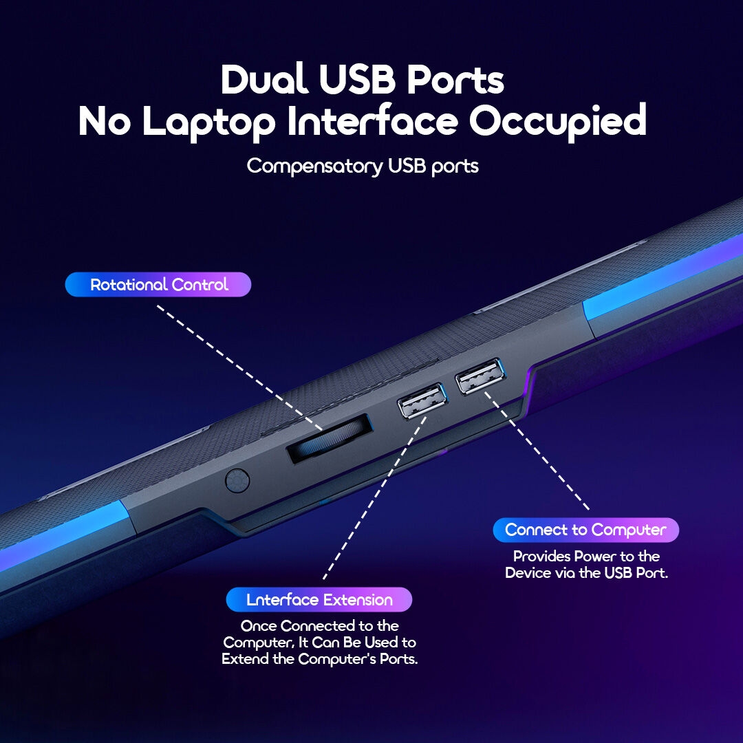 oraimo laptop cooler chilldock osh 009a dual usb ports 4