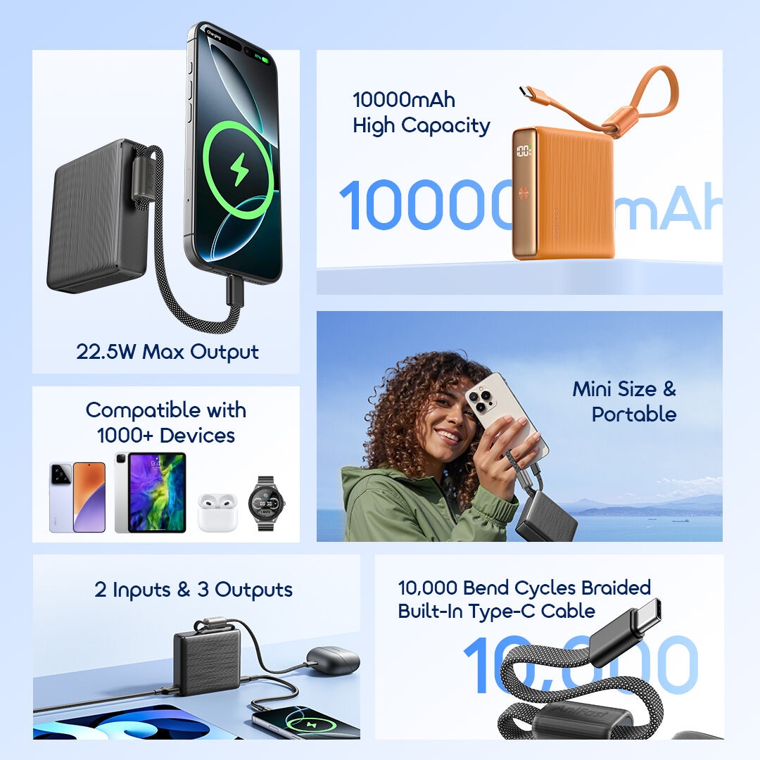 oraimo Power Bank PowerNova L11 10000mAh POWER BANK OPB-7103C 2 features