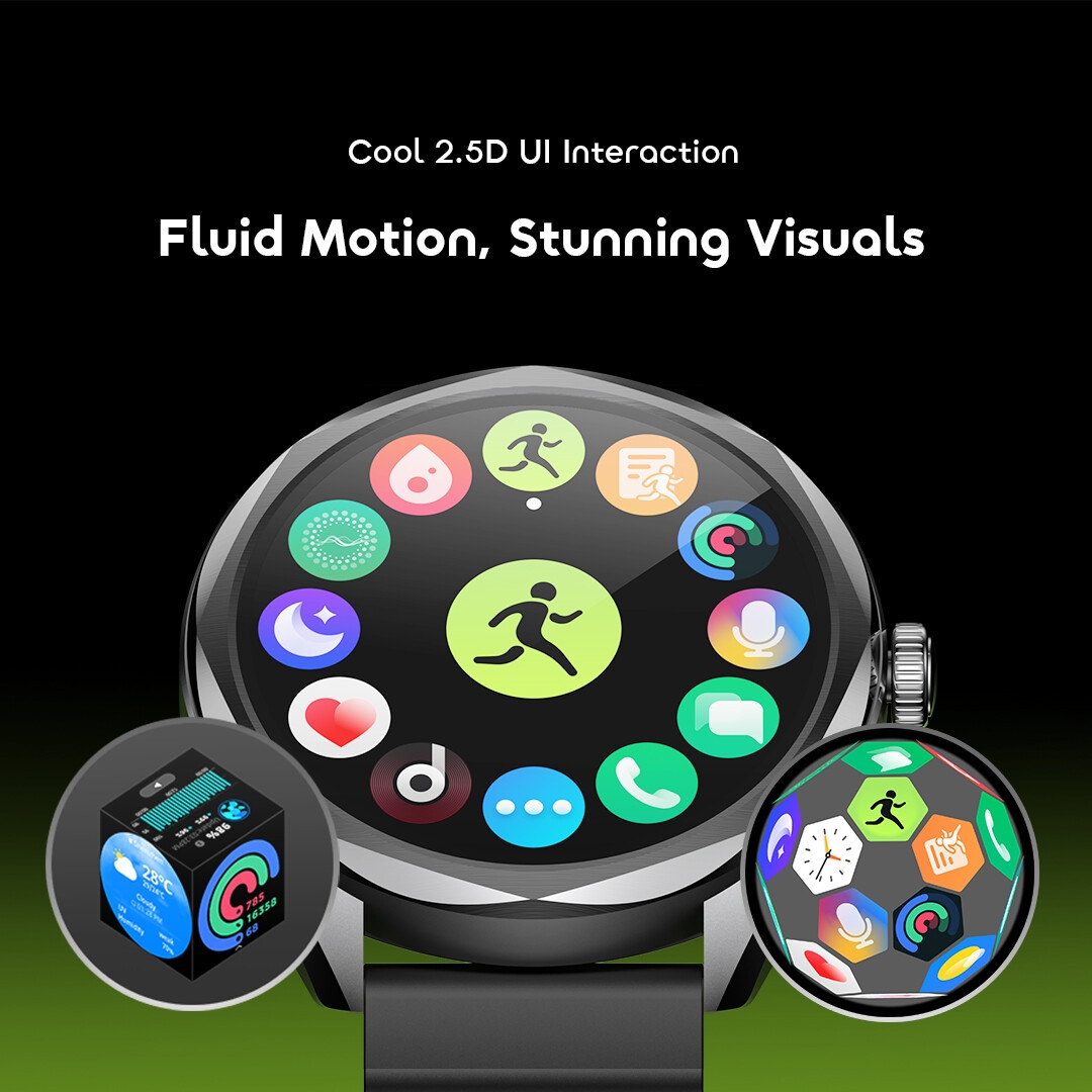 Montre connectée oraimo Nova 2R OSW-834 10 : interface utilisateur 2.5D intuitive