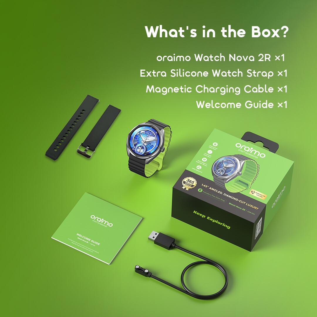 montre connectée oraimo Nova 2R OSW-834 12 : contenu de la boîte ?