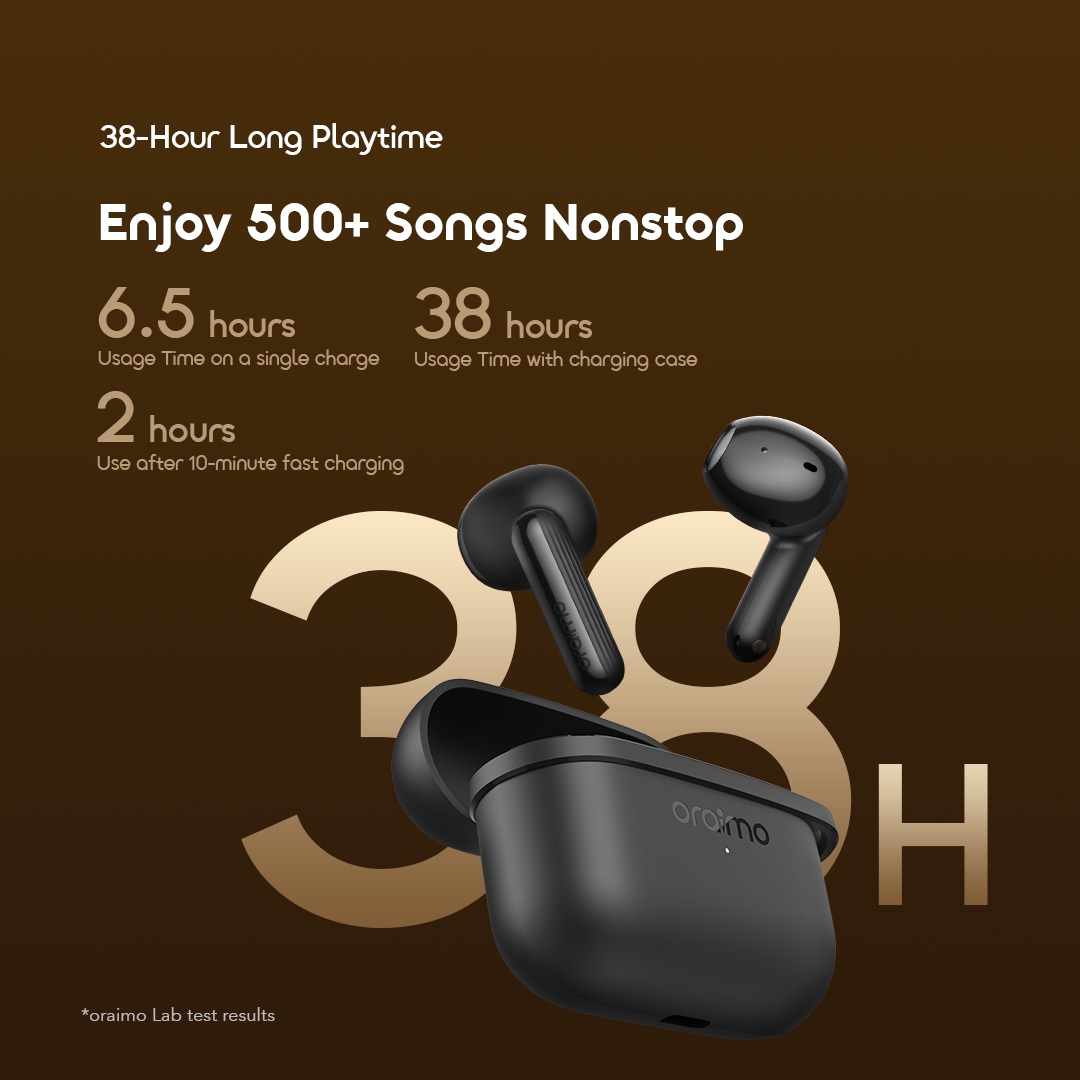 Oraimo True Wireless Earbuds SpaceBuds Air OTW 324S 4 38 Hour