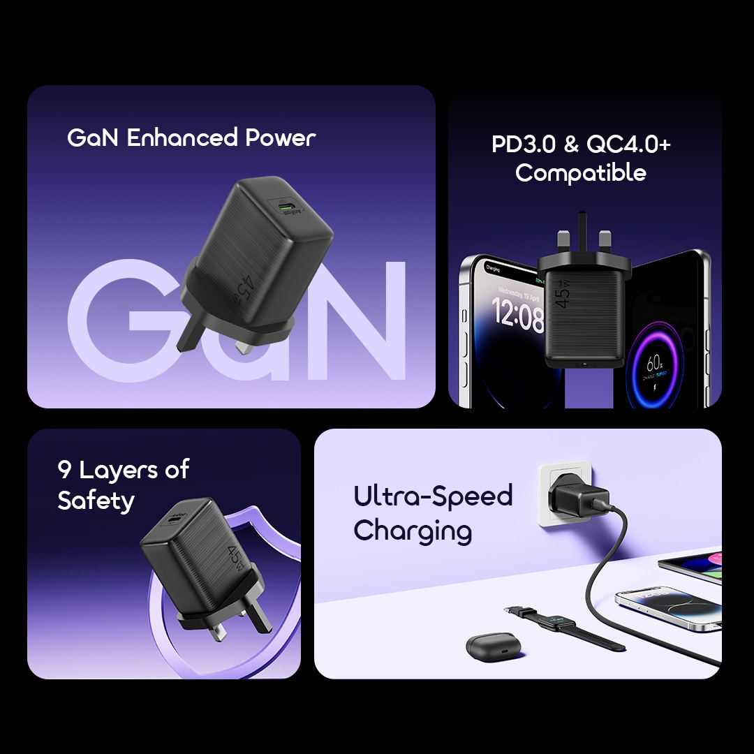 oraimo wall charger powergan 451 ocw-5451u features