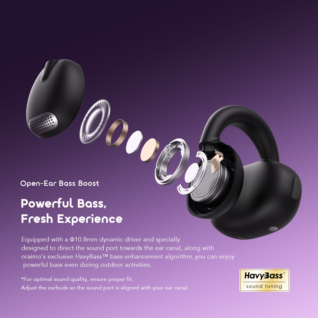 oraimo Open-Ear Headphones-opensnap-opn-373-5-open ear bass boost