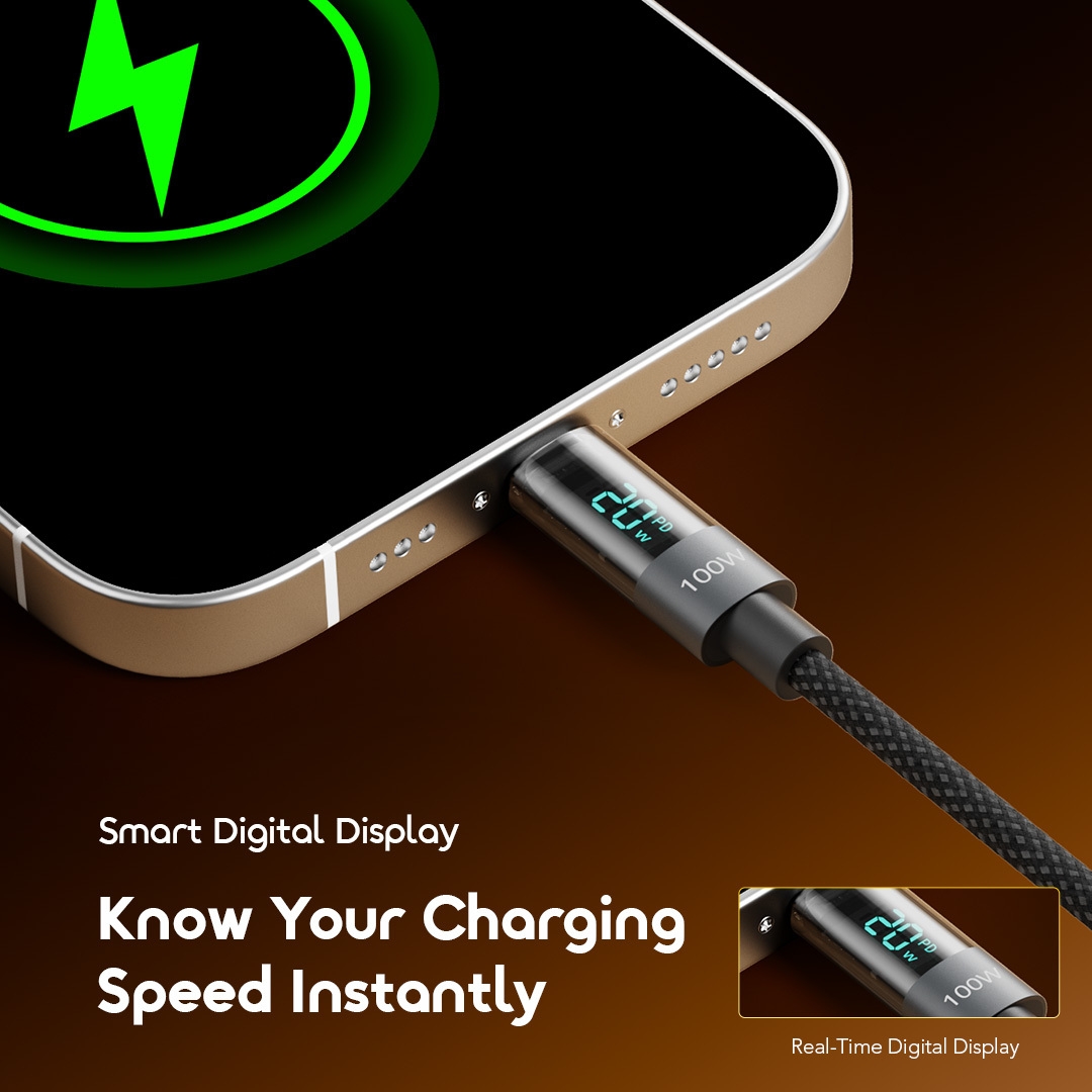 oraimo Data Cable DigiLine OCD-175CC 4 Smart Digital Display
