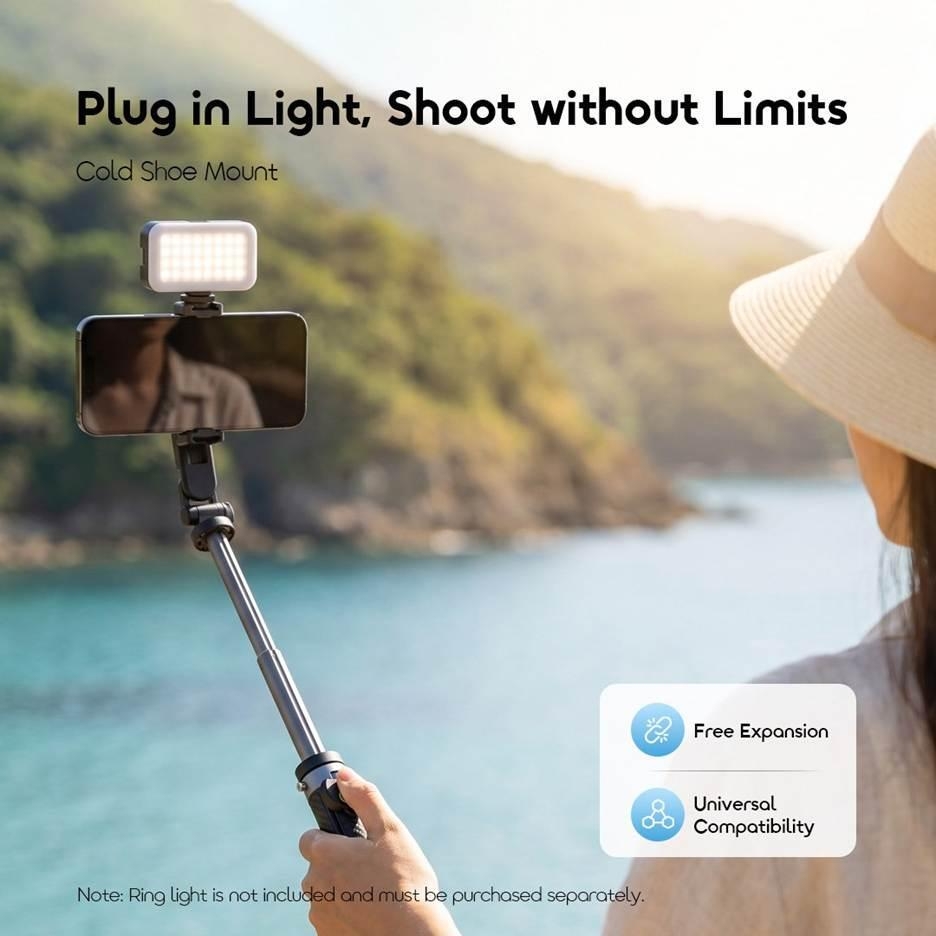 oraimo flexistand phone tripod africa OLS-202A 05 plug in light