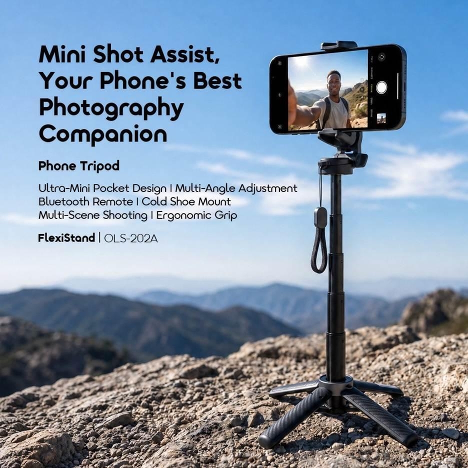 oraimo flexistand phone tripod africa OLS-202A 01 mini shot assist