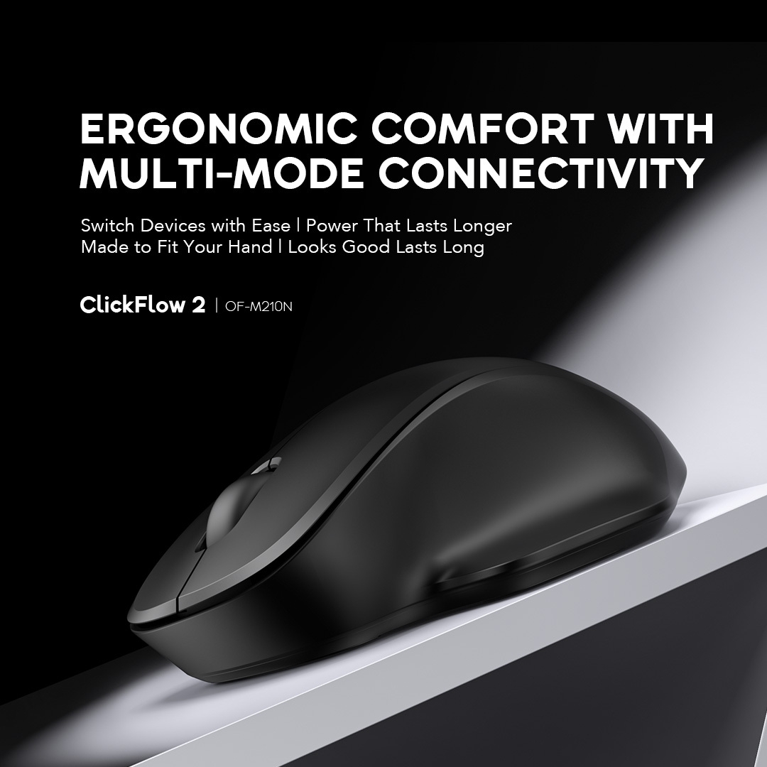 oraimo wireless mouse clickflow 2 OF-M210N 01 ergonomic comfort multi mode connectivity