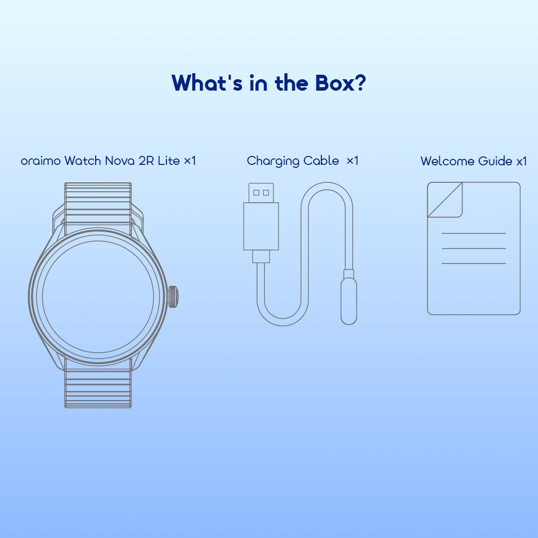 oraimo Smart Watch Watch Nova 2R Lite OSW-824 12 What's in the Box