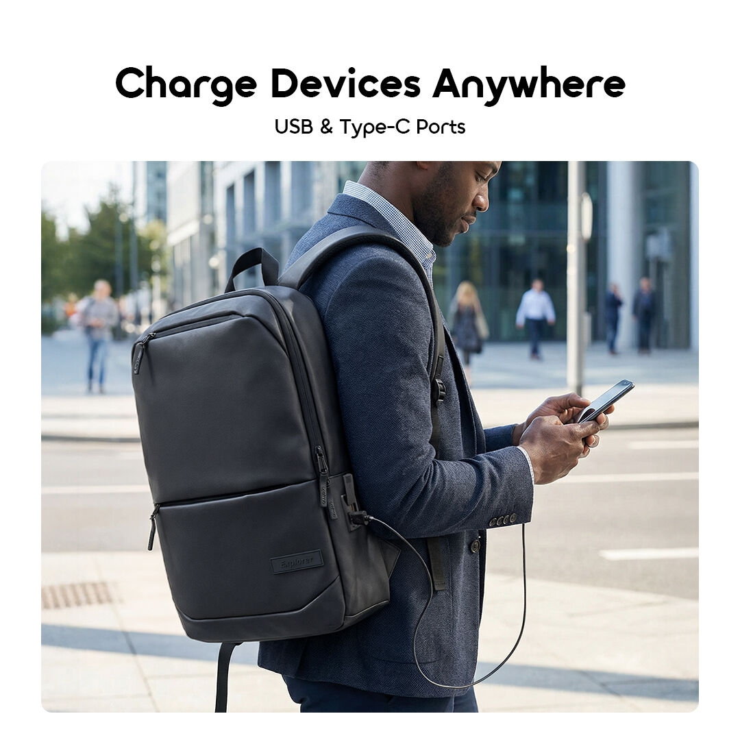 oraimo Backpack DuraLite OHDB-003 6 USB & Type-C Ports