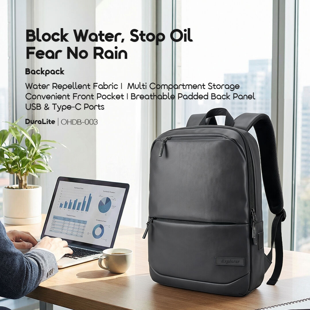 oraimo Backpack DuraLite OHDB-003 1 Block Water, Stop Oil, Fear No Rain