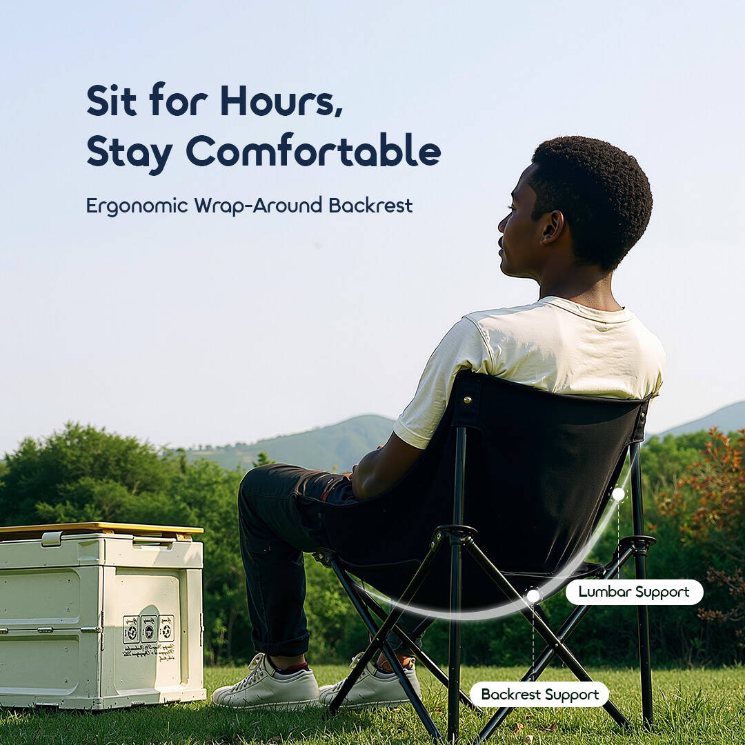 oraimo camping chair CampCradle OOS-002 Sit for Hours, Stay Comfortable-2