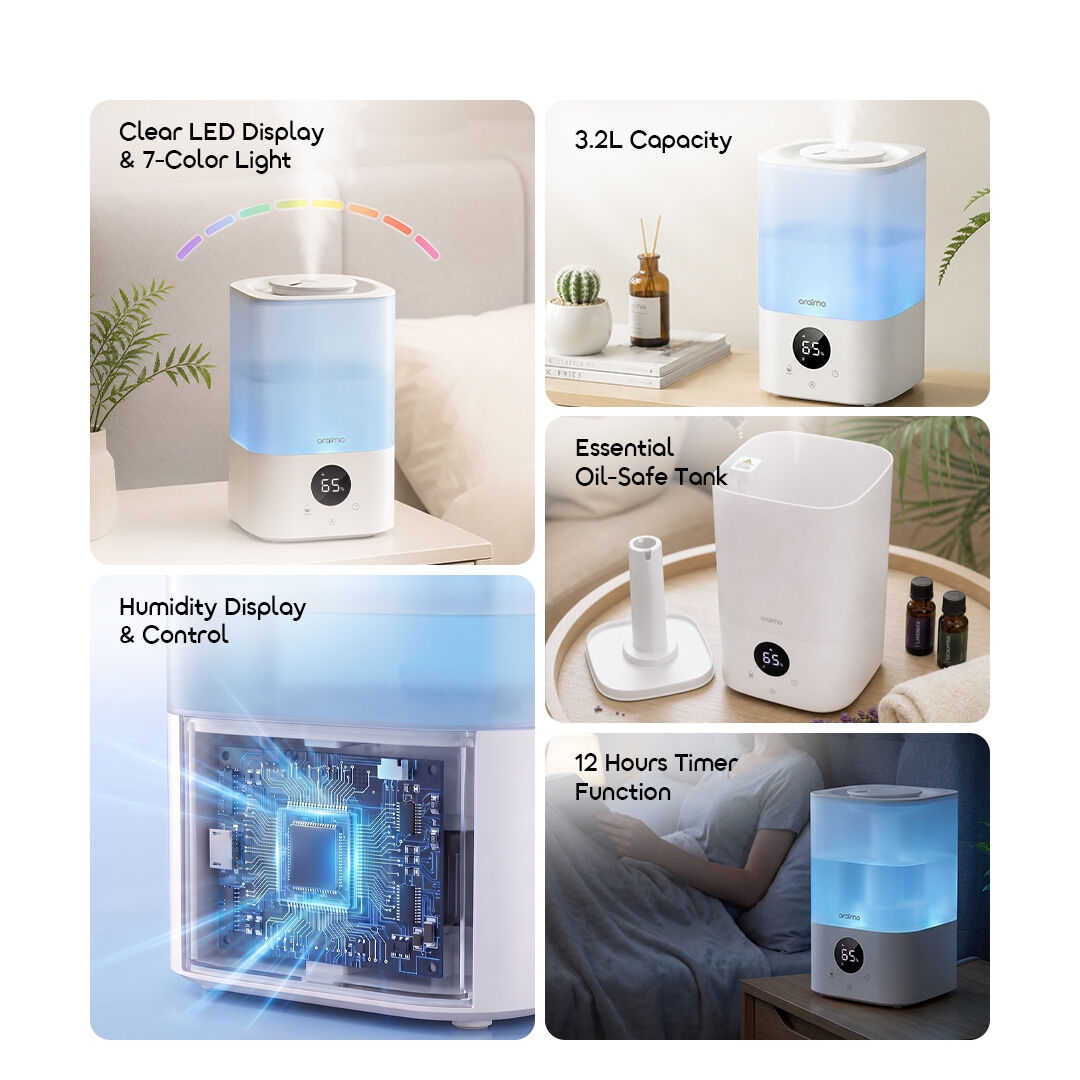 oraimo MistGlow humidifier OHM-201A feature overview
