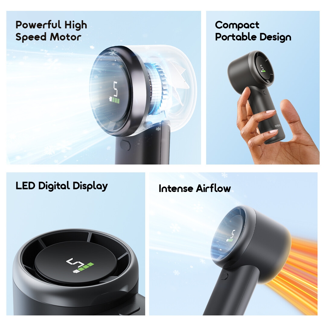 oraimo Handheld Fan TurboFan Air OHF 502A Features