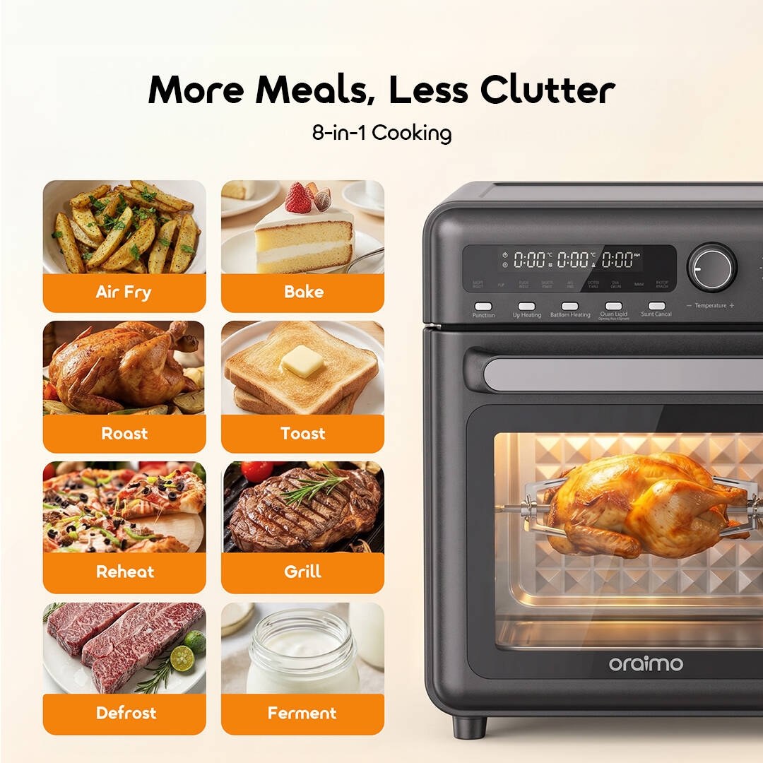 oraimo Air Oven BakeAir Pro OAO-561A 03 - 8-in-1 Cooking Functions