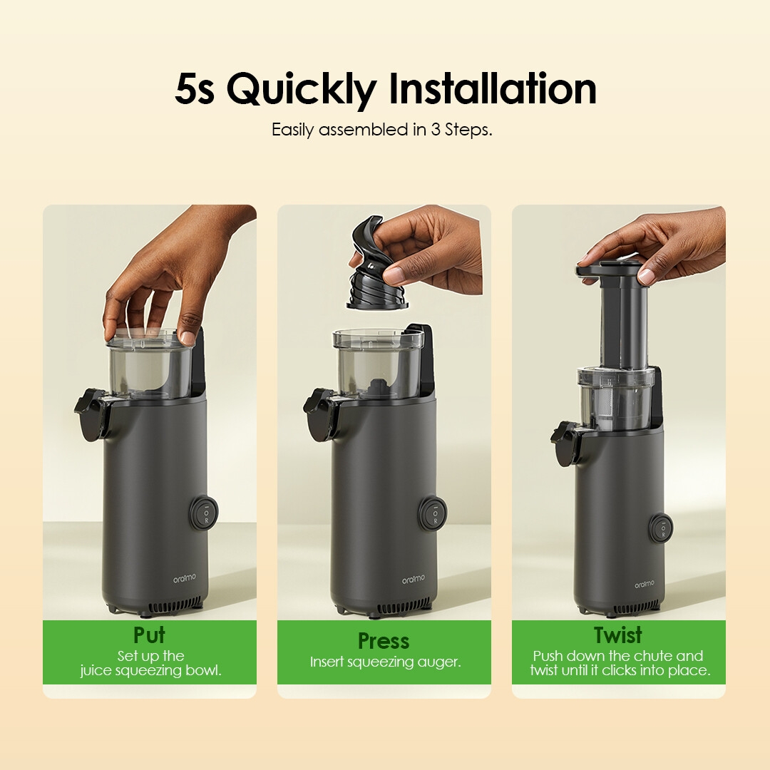 Slow Juicer EasyJuice Mini OMJ-201A easy to install