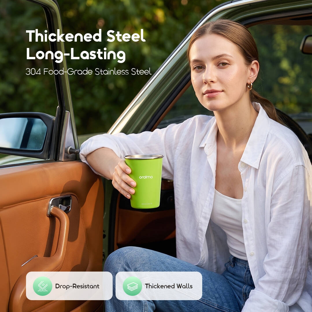 oraimo Stainless Steel Drinking Cup 6 Pack Solid Stow 6 OHDW 014 04 Thickened 304 Food Grade Stainless Steel Long Lasting