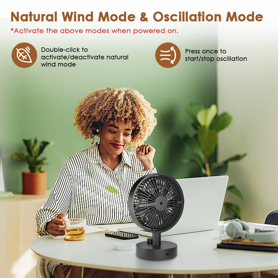 oraimo Smart Table Fan ODF 201A 7 2 Speed Control
