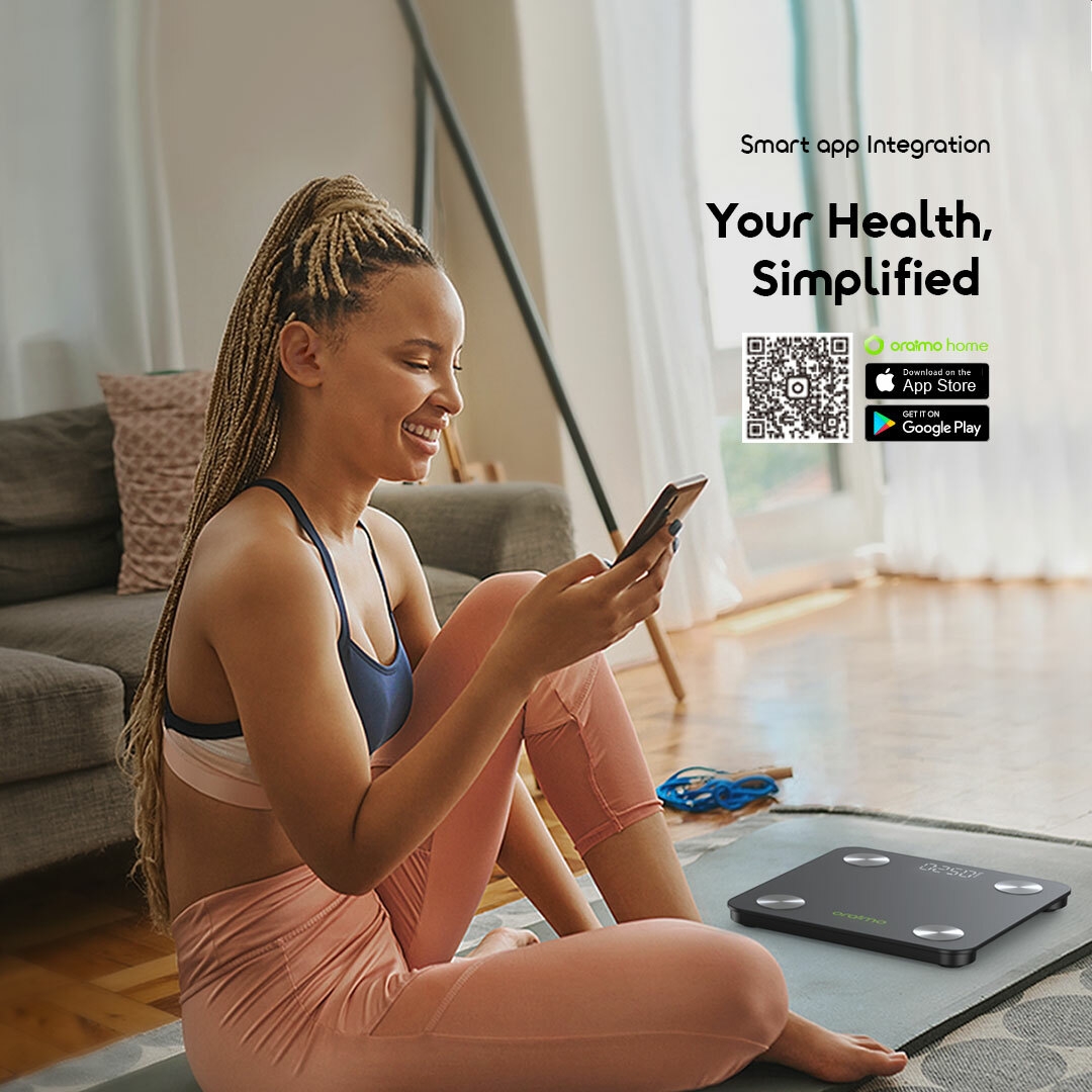 oraimo smart led body fat scale fitscale opc-sc200n bluetooth connection 6