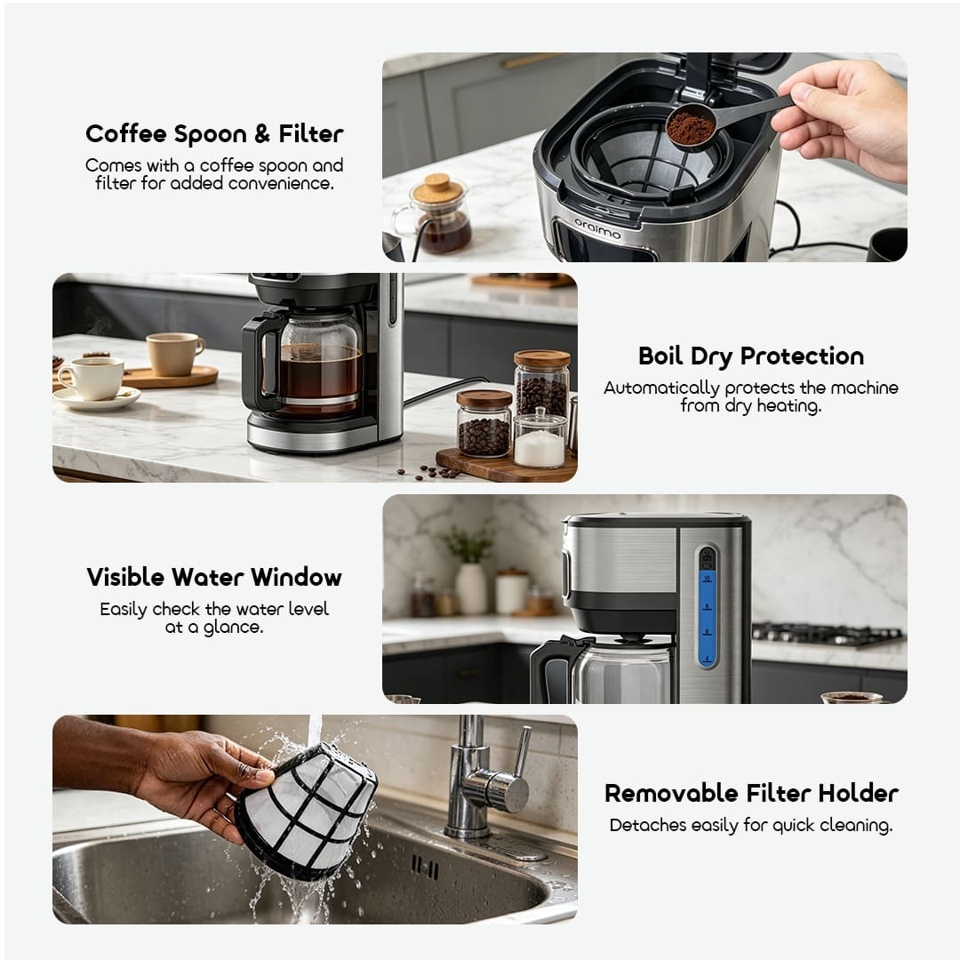 oraimo Drip Coffee Maker BrewDrip OCF-201A 09 Additional Features
