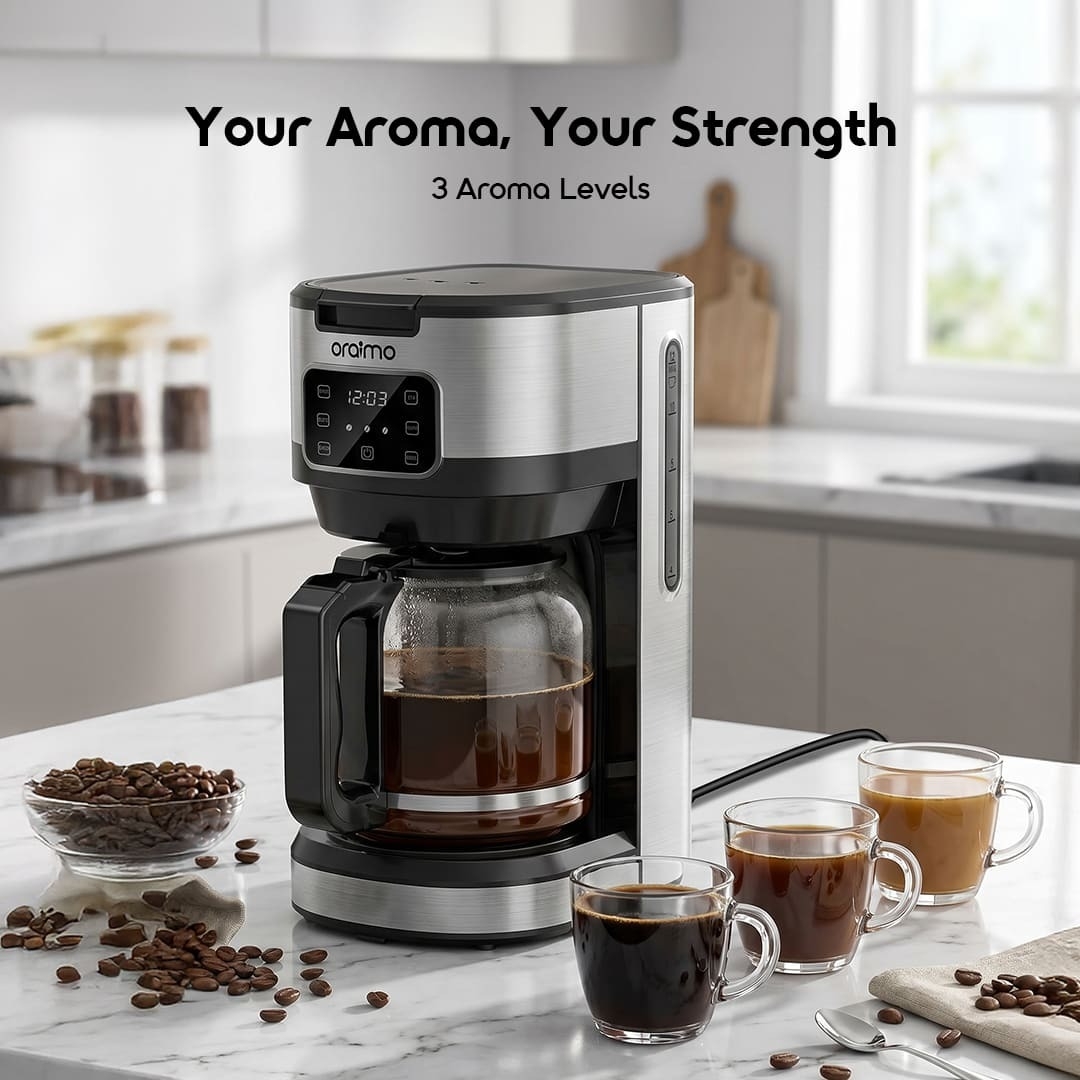 oraimo Drip Coffee Maker BrewDrip OCF-201A 08 3 Aroma Levels