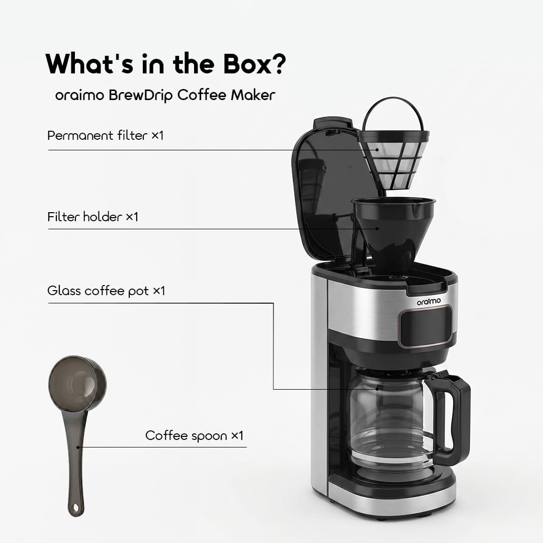 oraimo Drip Coffee Maker BrewDrip OCF-201A 10 What's in the Box?